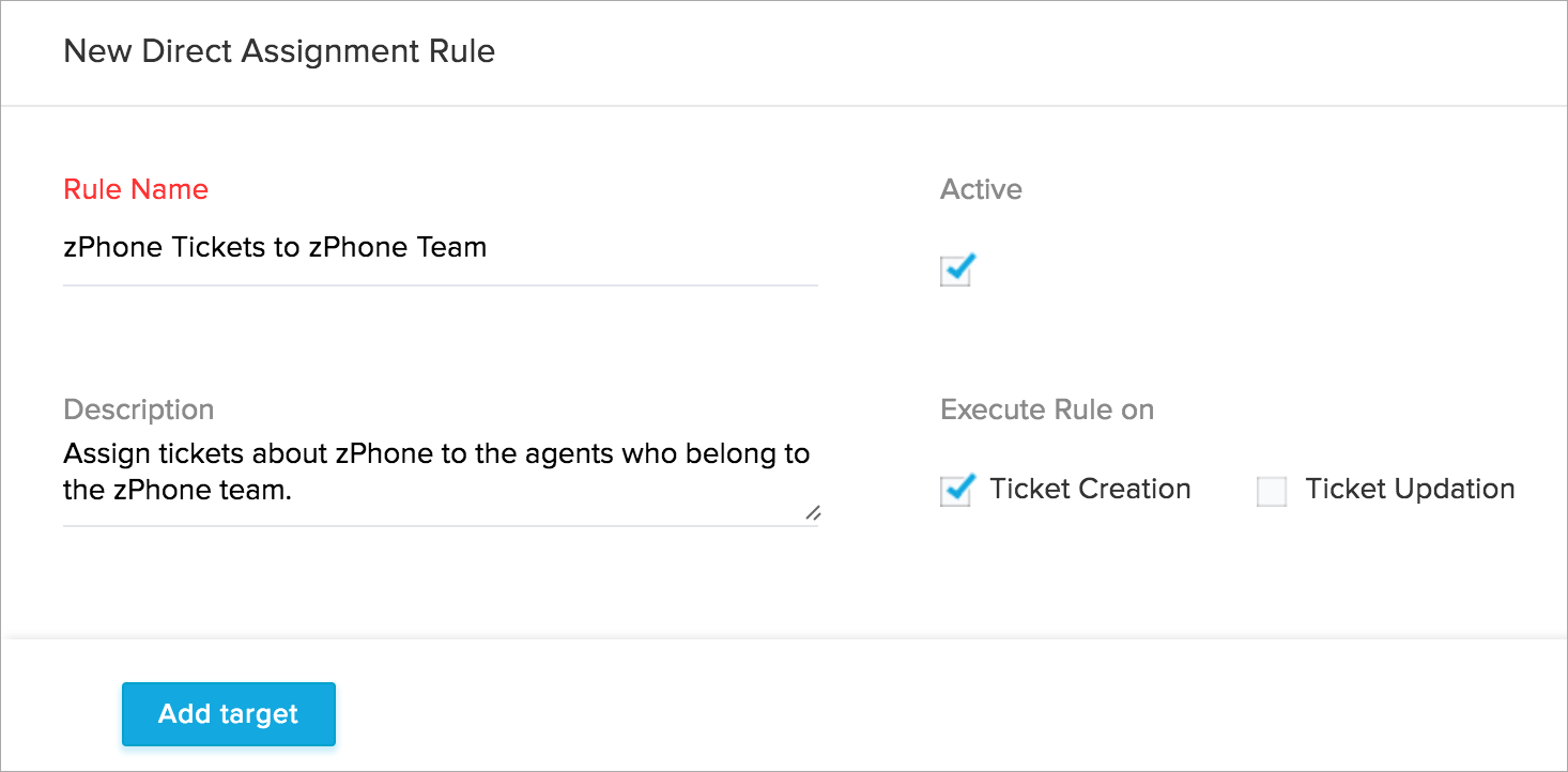 assignment rules zoho desk