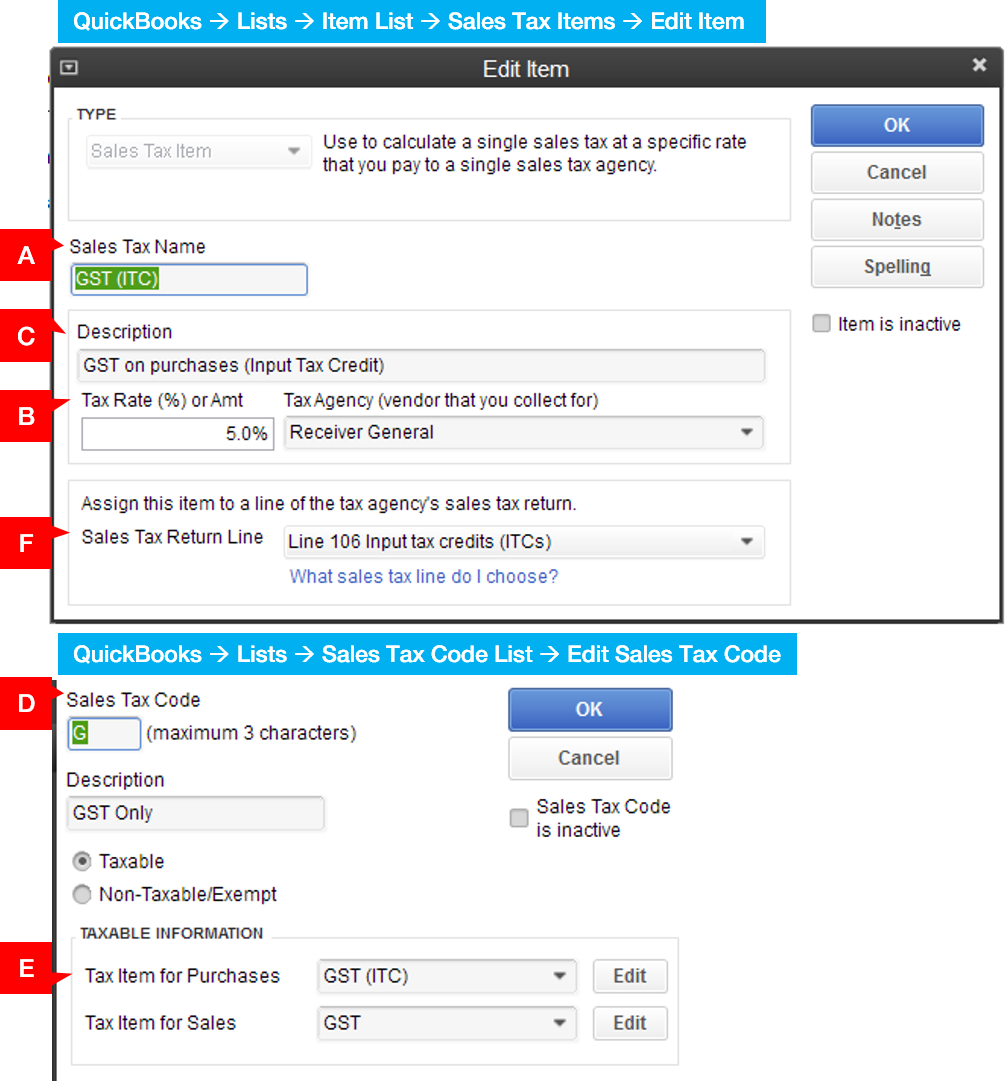 AdvancePro QuickBooks Sales Tax Setup